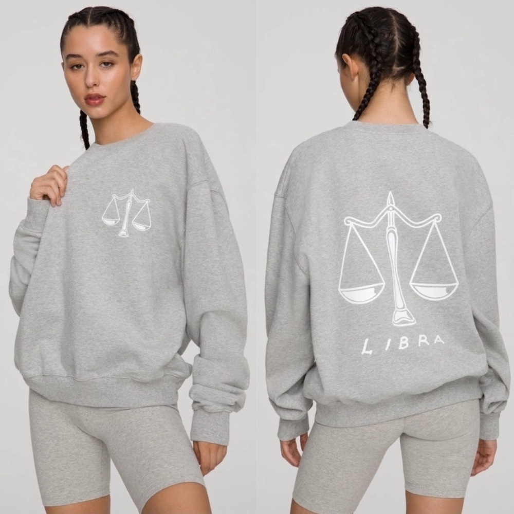 Good American Zodiac boyfriend sweatshirt Libra